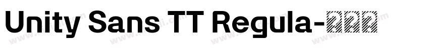 Unity Sans TT Regula字体转换